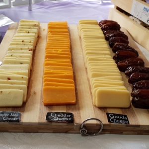 A delicious kosher cheese and date board by Nifla Kosher Catering in Melbourne